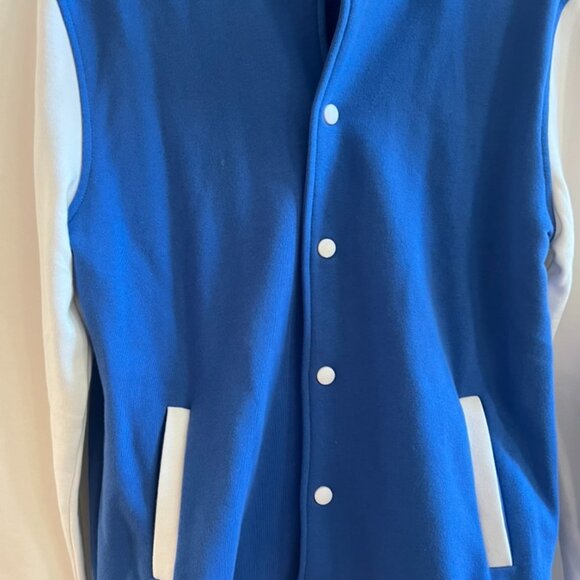 H2H Men's Bomber Jacket Royal Blue Cotton US Small EU 46 Casual Streetwear - Picture 8 of 11